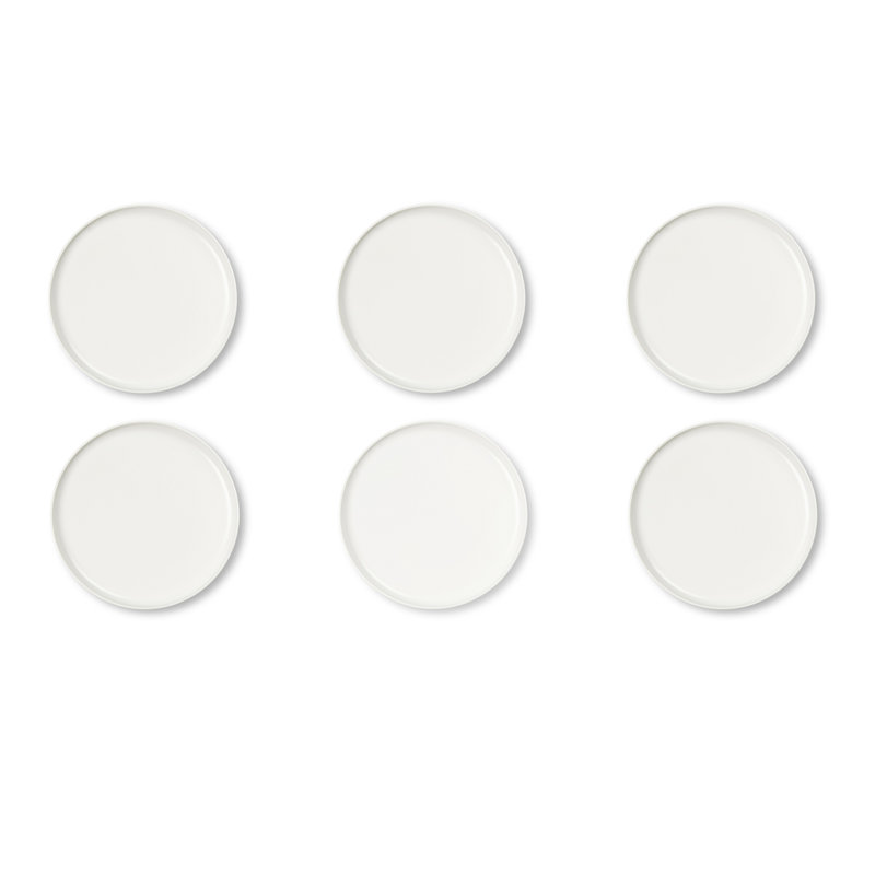 Nordic Ceramic Dinnerware Set 6 Piece - Service for 6, White