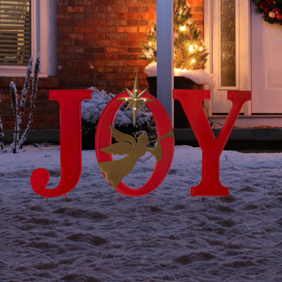 Piquet de Noël en métal Joy