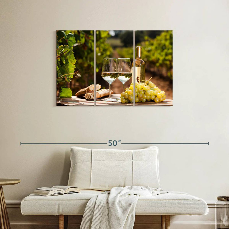 Yarlin Bread And White Wine, 24" H x 38" W