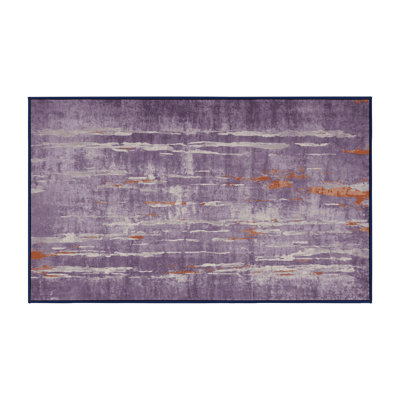 Machine Washable Purple Area Rug