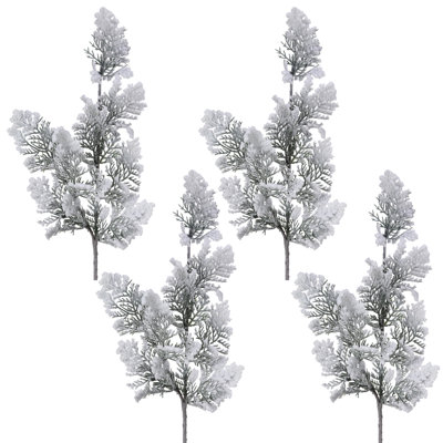 24" Snowy Acadia Cedar Spray