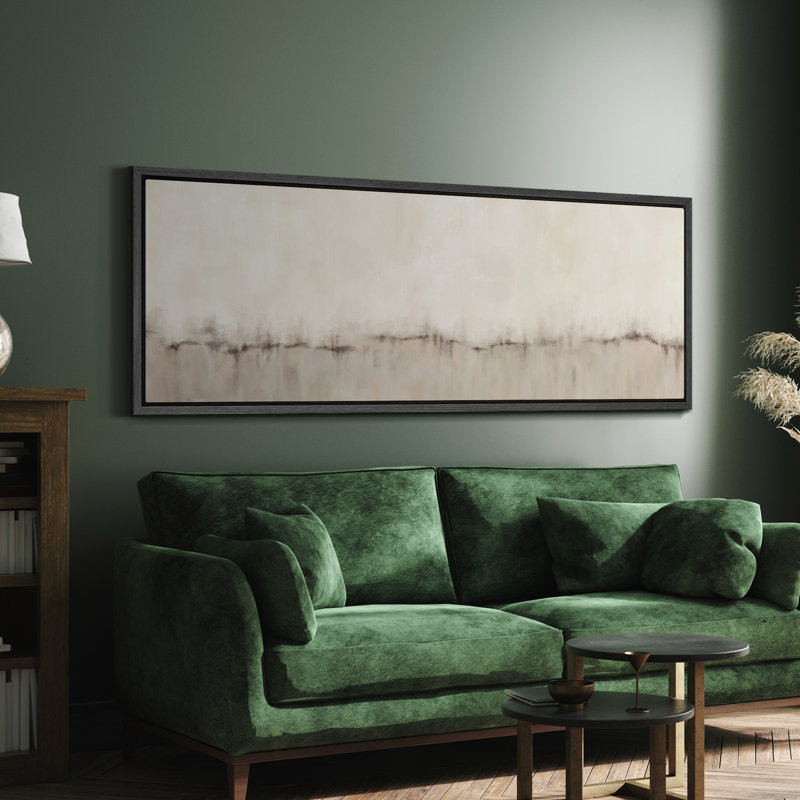 Minimal Landscape Minimalist Abstract Design in Soft Neutrals Modern Art Extra Large Artwork Print Wall Art, 20" H x 60" W