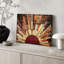 «Western Wood Effect Landscape Brown Sun Rays», impression rustique sur toile encadrée-119598448-93389052-93389056
