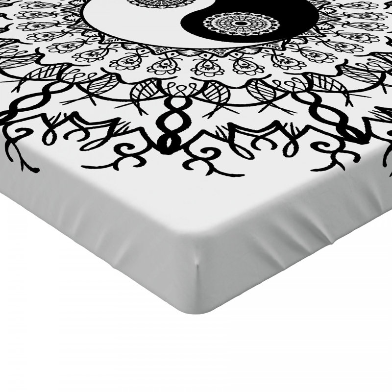 Microfiber Floral Fitted Sheet, Full Fitted Sheet