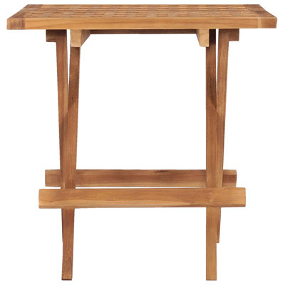 Millwood Pines Folding Patio Table 19.7"X19.7"X19.7" Solid Teak Wood