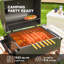 Fumoir de table avec couvercle, petit barbecue, noir