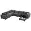 [VIDÉO + NOUVEAU] Canapé modulaire modulaire de 118 po avec repose-pieds de rangement mobile, canapé à 7 places en forme de U, siège large et combinaison libre, canapé surdimensionné en chenille pour salon et appartement, 2 couleurs-917317477