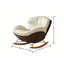 Chaise berçante moderne rembourrée