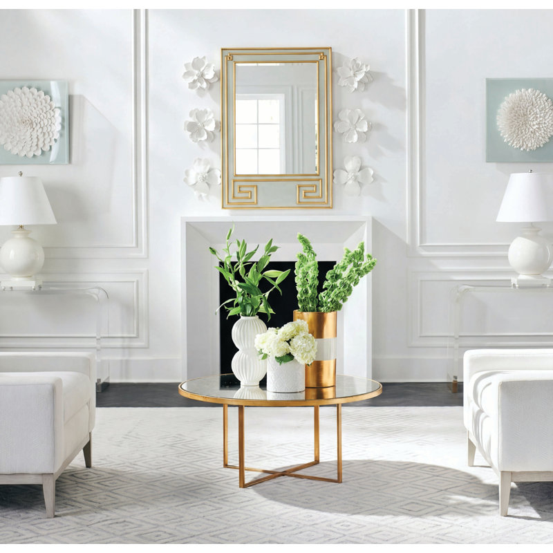 Greek Wood Flat Wall Mirror