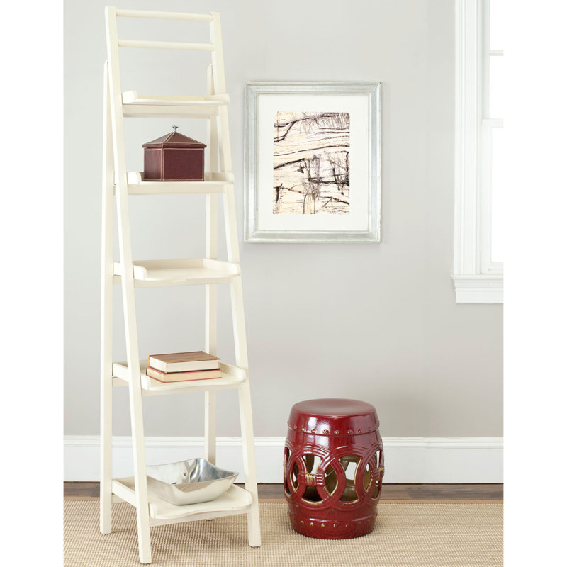 Rexhie Ladder Bookcase, Vintage Cream
