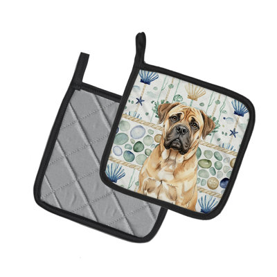 Paire de poignées en verre Bullmastiff