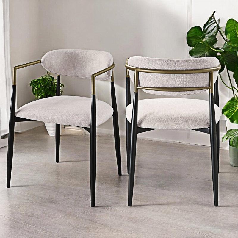 Chaise d'appoint rembourrée (ensemble de 2)