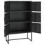 Harshith Highboard Black 80x35x135 cm Steel