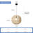 1 - Light 18" Wide Single Globe Rustic Bohemian Pendant Hand-Woven Bamboo Rattan/Iron Pendant-712742746