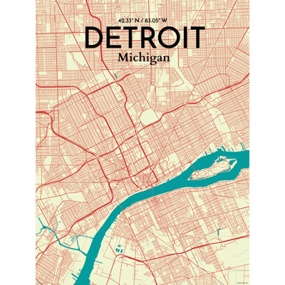 " Detroit City Map "