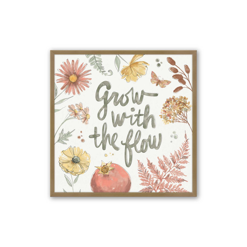 «Botanical Encouragement I», H 21,75 po x l 21,75 po, Cadre doré brossé