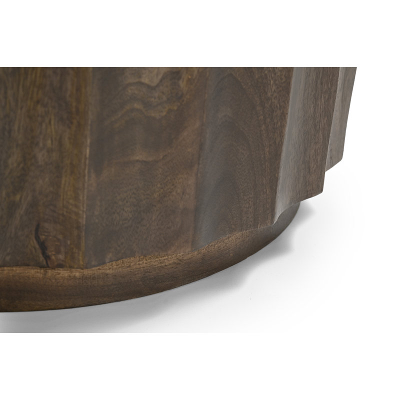 Table de bout en bois massif Josiane, Noyer