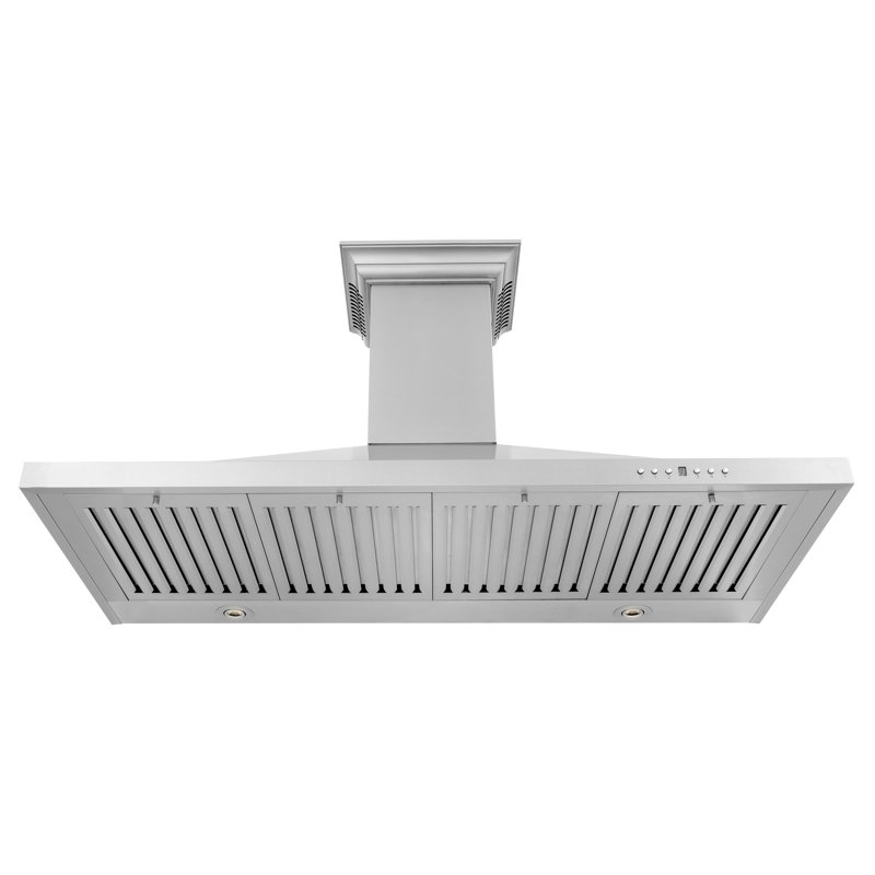 48" Crown Sound 400 CFM Ducted Wall Mount Range Hood with Wi-Fi, Stainless Steel