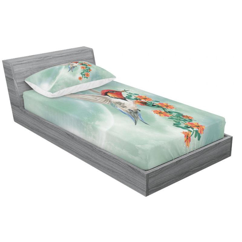 Microfiber Sheet Set, Twin Sheet Set with Fitted Sheet