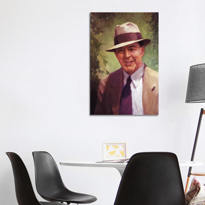 Edgar Rice Burroughs by J. Allen St. John - Wrapped Canvas Print