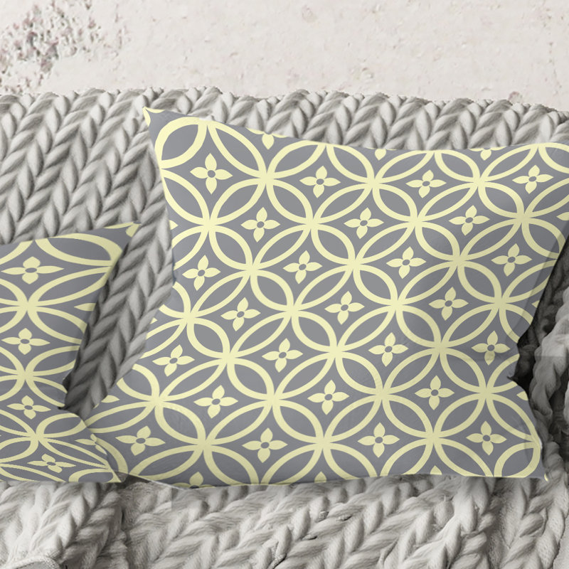 Coussin décoratif rétro Mid-Century, 18 po x 18 po