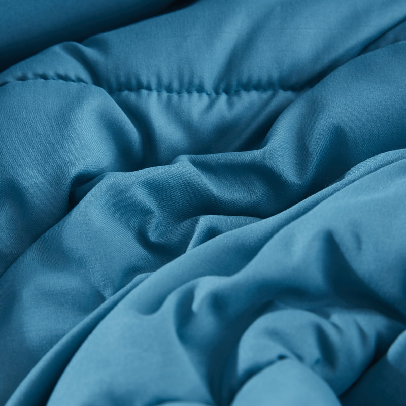 3pc Comforter Set - All Season Reversible Down Alternative Comforter with Two Shams - Breathable, Soft, Fluffy, Turquoise