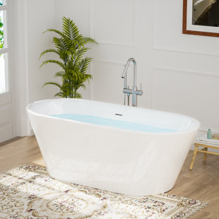 Baignoire de trempage autoportante en acrylique 63 po x 30 po