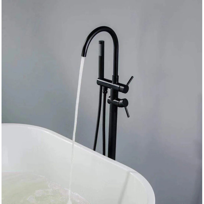 Floor Tub Spout with Diverter