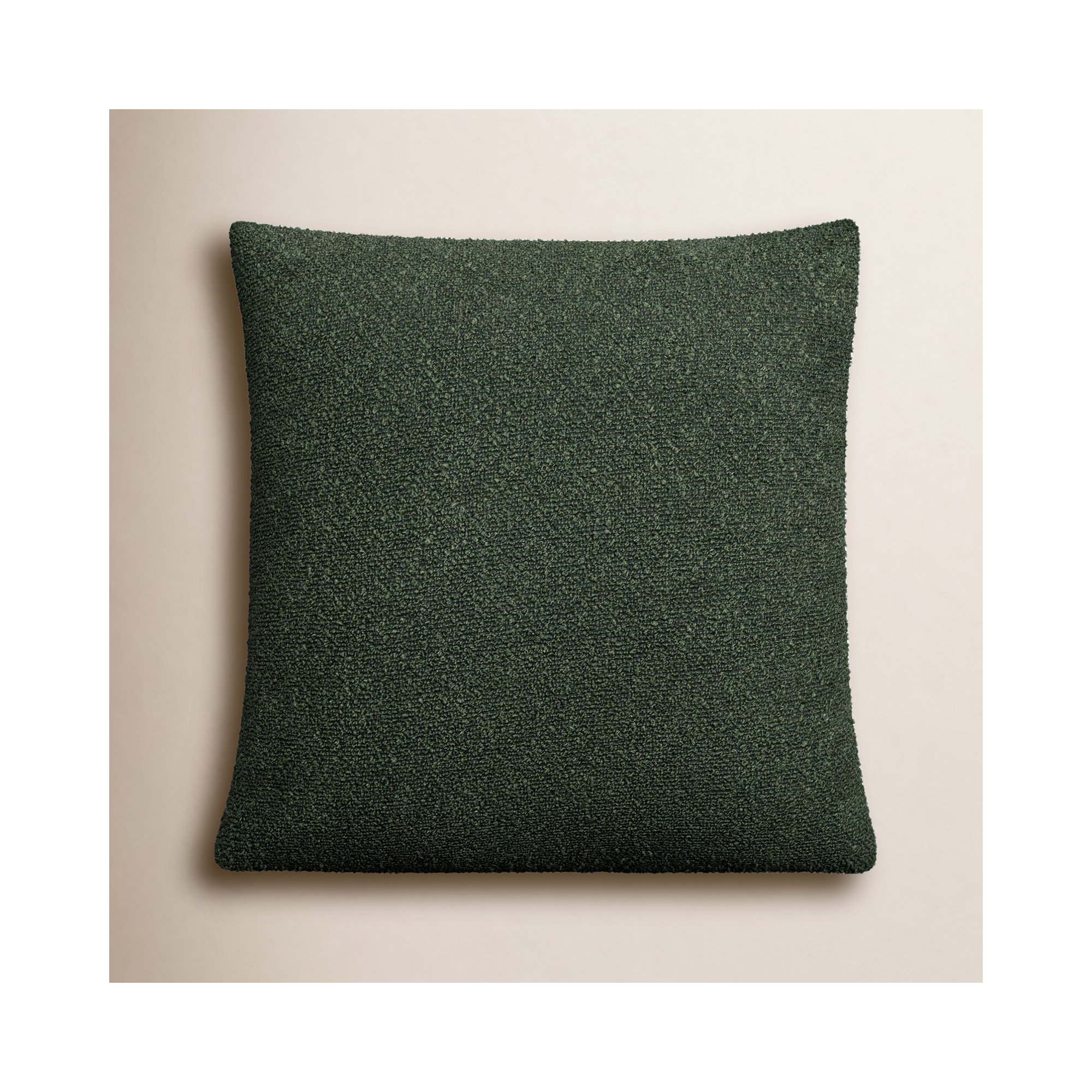 Amalfi Boucle Throw Pillow, Green, Down, 20" x 20"