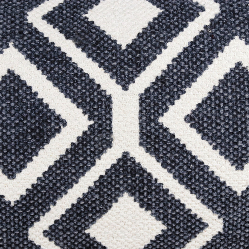 Coussin décoratif surdimensionné Eclectic, Noir / blanc géométrique 3, Housse de coussin seulement - sans coussin