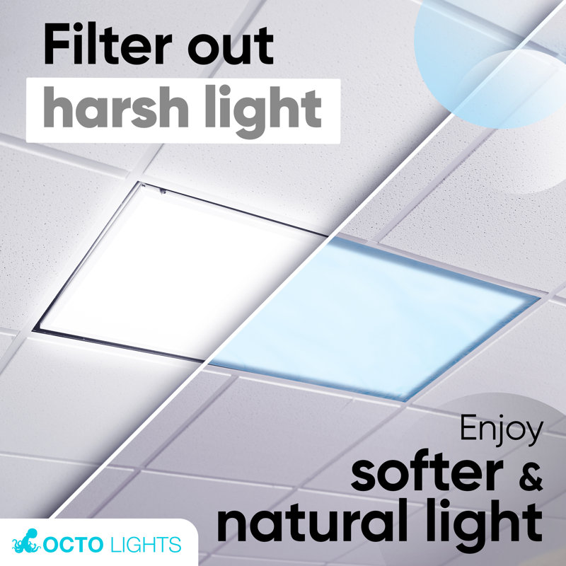 Blue Polyester Magnetic Fluorescent Light Covers for Ceiling