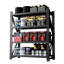 Support de rangement en métal robuste de 4000 lb avec 69h x 59 po 23,6 po réglable avec 4 tablettes verticales de conception industrielle pour l'entrepôt