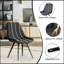 Ensemble de 2 chaises de salle à manger en cuir PU noir - Conception ergonomique à point de diamant avec structure en fer robuste