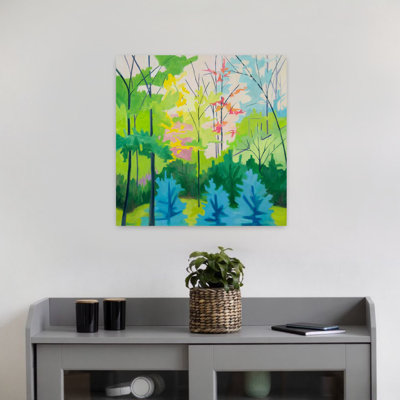 Paysage n ° 3 contemporain lavande abstrait, art de la nature