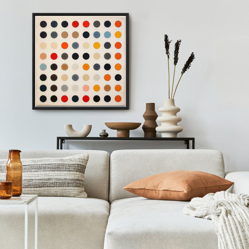 Impression de cercles distancés sur toile