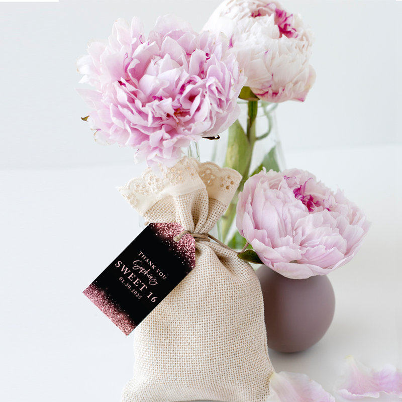 Étiquettes de cadeau personnalisables personnalisables Sweet 16