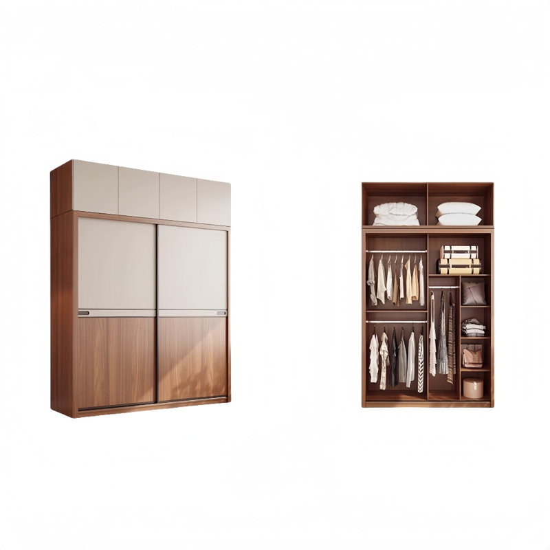 Garde-robe simple bicolore, H 102 po x l 47 po x P 24 po