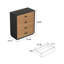 Armoire de rangement 31,49 "en bois massif multi-tiroirs pour chambre à coucher et salon-421009384
