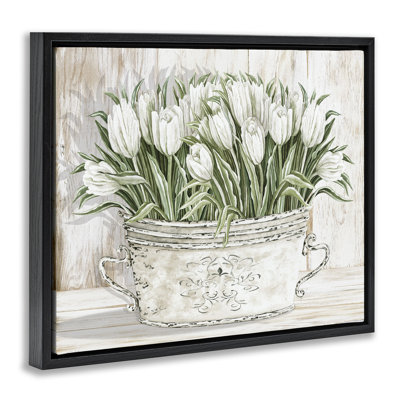 Fleurs fraîches de tulipes blanches rétro