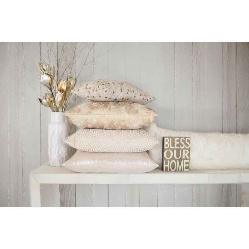 Morse Pillow Cover & Insert, Gold, Rectangle 14"H x 24"W