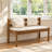 Modern Upholstered Entryway Bench With Solid Wood Frame