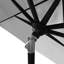 Parasol de patio noir en pierre 11 pieds avec manivelle en aluminium Sunbrella-790429201