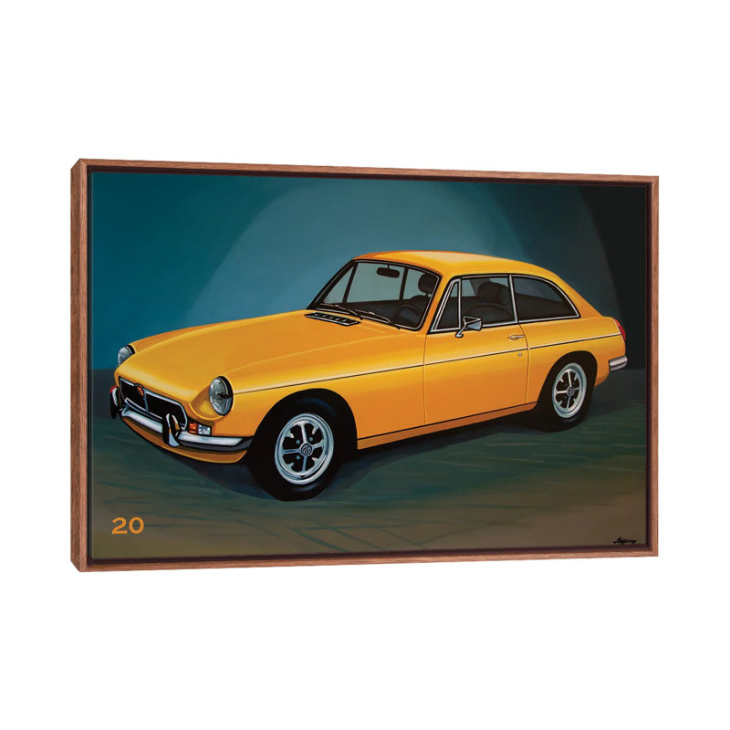MGB GT 1966 by Paul Meijering - Floater Frame Gallery-Wrapped Canvas Giclée on Canvas