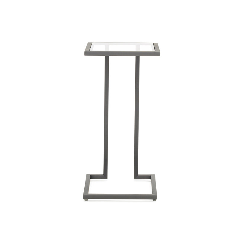 Vienna Pull Up Table - Glass Top, Pewter