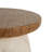 Laigha Modern Coastal Organic Pear-Shaped MGO Side Table with Faux Wood Grain Top for Patio, Balcony, Living Room-128952856-128952853