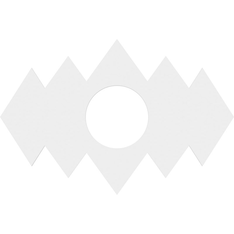 Médaillon de plafond contemporain en PVC de qualité architecturale Zoe, H 17,375 po x l 26 po x P 1 po