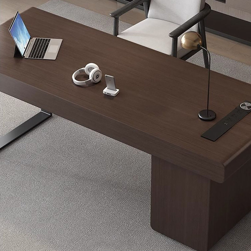Bureau italien en bois massif italien minimaliste, H 29,5 po x l 78,7 po x P 25,6 po