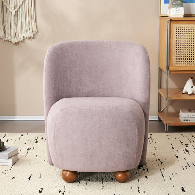 Chaise d'appoint moderne à dossier bas, chaises de salon rembourrées sans accoudoirs, pieds ronds en bois de pin, pour petits espaces de vie, salon, chambre à coucher, balcon, bureau, coin lecture