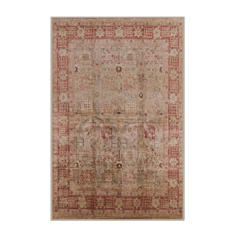 Tapis oriental beige / rouge, Rectangle 8 pi x 10 pi