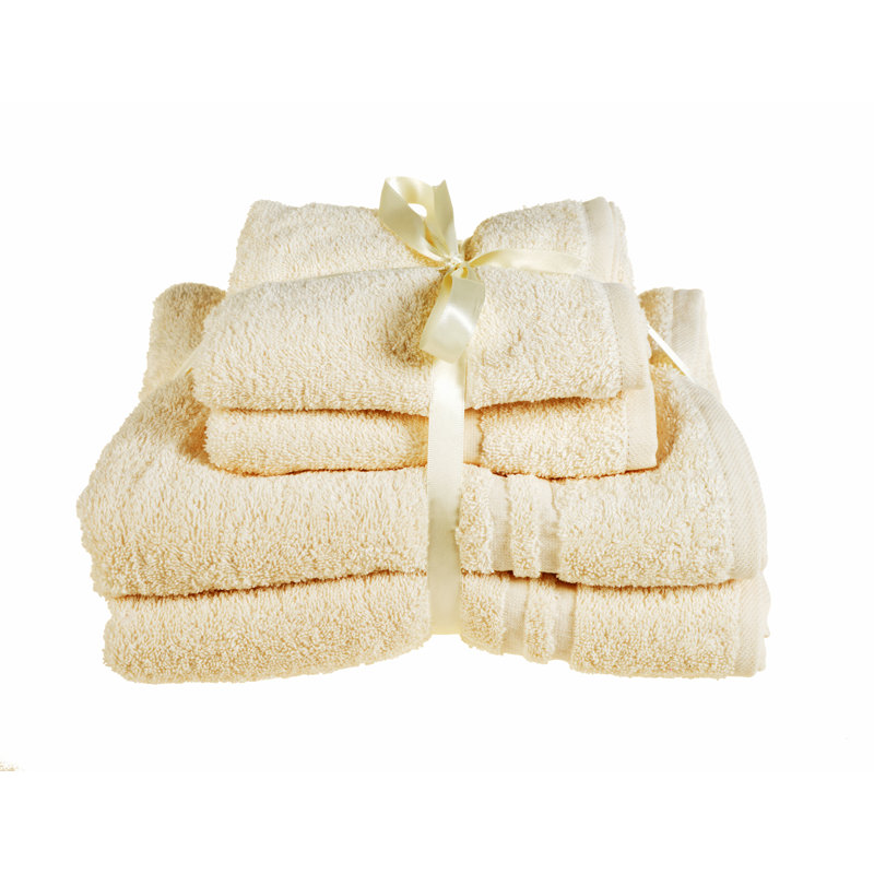 Essentials 4 Pack Towel Set - 100% Cotton, Cream